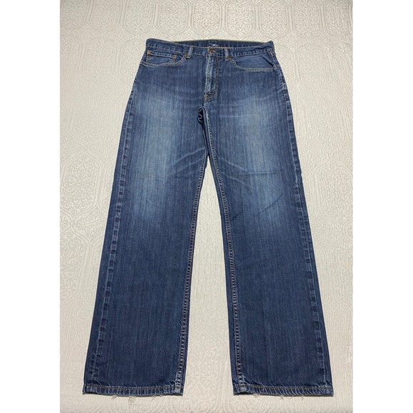Levi's 505 Regular Fit Jeans Men's 36x32 Blue‎ Denim Pants - Picture 1 of 10